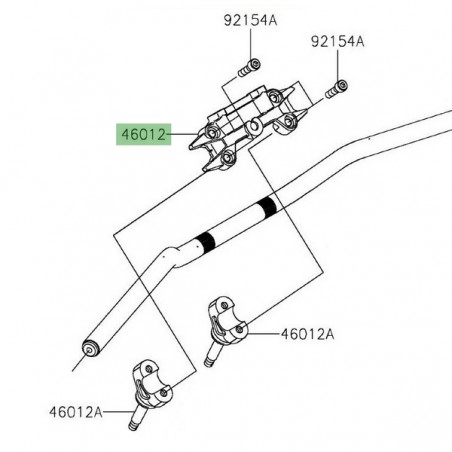 Pontet supérieur de guidon Kawasaki Z900 (2020-2021) | Réf. 46012039618R
