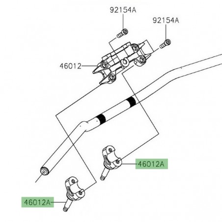 Pontet de guidon Kawasaki Z900 (2020-2024) | Réf. 46012041118R