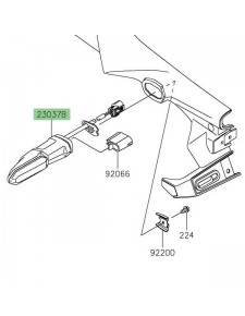 Clignotant arrière à Leds Kawasaki Z900 (2020-2024)