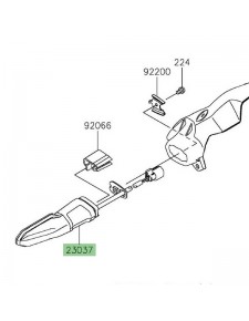 Clignotant avant gauche à Leds Kawasaki Z900 (2020-2024) | Réf. 230370460