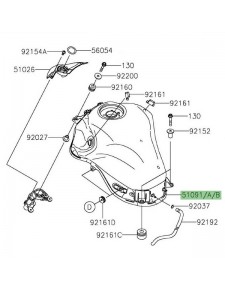 Réservoir d'essence peint Kawasaki Z900 (2020-2024) | Moto Shop 35