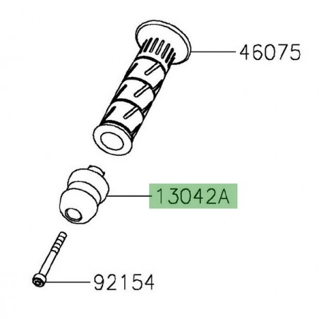 Embout de guidon Kawasaki 130420800 | Moto Shop 35