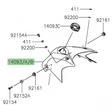 Habillage de réservoir Kawasaki Ninja 650 (2020-2021) | Moto Shop 35