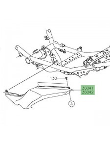 Coque arrière gauche Kawasaki Ninja 650 (2020-2021) | Moto Shop 35