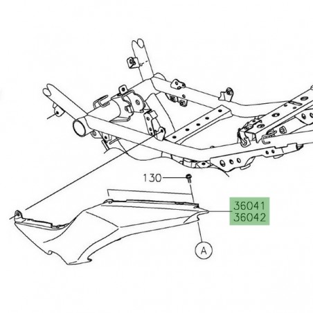 Coque arrière gauche Kawasaki Ninja 650 (2020-2021) | Moto Shop 35