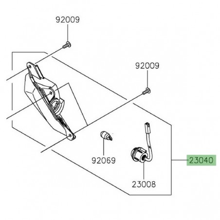 Clignotant avant gauche Kawasaki Ninja 650 (2020-2021) | Réf. 230400135