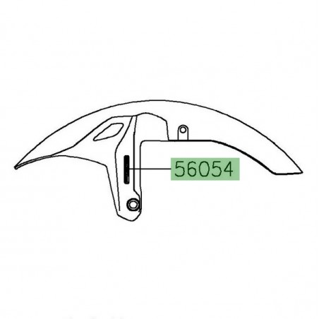 Autocollant "ABS" Garde-boue avant Kawasaki Ninja 650 (2020-2021) | Moto Shop 35