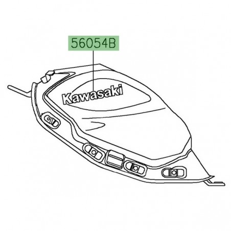 Autocollant "Kawasaki" réservoir Kawasaki Ninja 650 (2020-2021) | Moto Shop 35