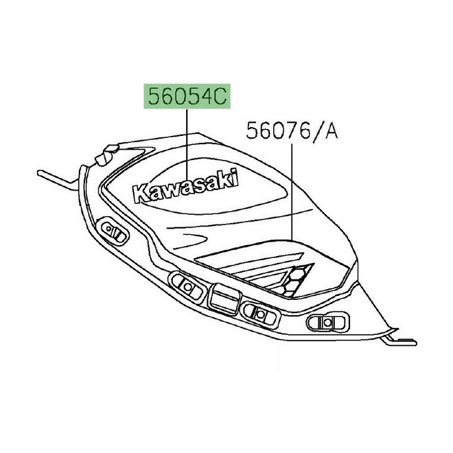 Autocollant "Kawasaki" réservoir Kawasaki Ninja 650 KRT (2020) | Réf. 560542717