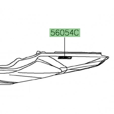 Autocollant "650" coque arrière Kawasaki Ninja 650 (2020-2021) | Moto Shop 35