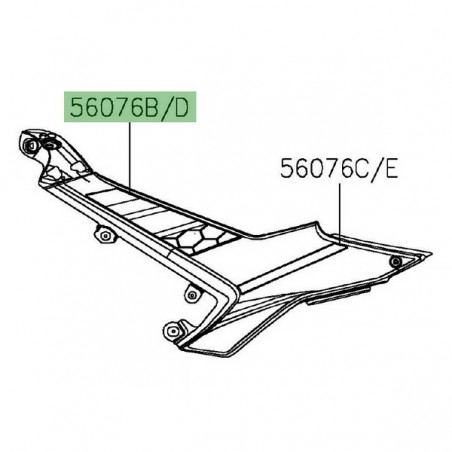 Autocollant décoratif habillage sous-réservoir Kawasaki Ninja 650 KRT (2020) | Réf. 560760977 - 560760989