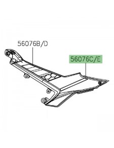 Liserè décoratif doré habillage sous-réservoir Kawasaki Ninja 650 KRT (2020) | Réf. 560760978 - 560760980