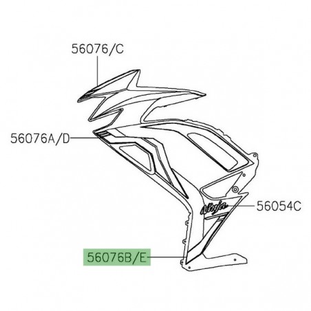 Autocollant inférieur flanc de carénage Kawasaki Ninja 650 (2020-2021) | Moto Shop 35