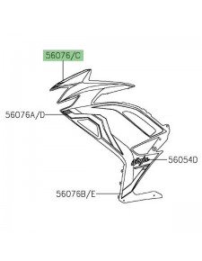 Autocollant supérieur flanc de carénage Kawasaki Ninja 650 (2020-2021) | Moto Shop 35