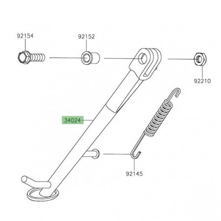 Béquille latérale Kawasaki 340240140 | Moto Shop 35