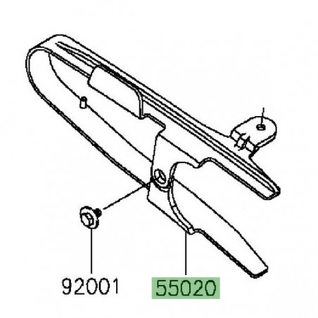 Patin de chaîne Kawasaki 550200903 | Moto Shop 35