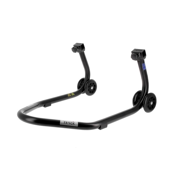 Béquille d'atelier BIHR Home Track noir mat + supports en "L" roues noires | Réf. 3032129