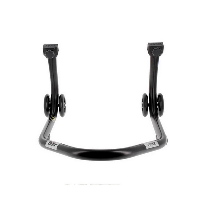 Béquille d'atelier BIHR Home Track noir mat + supports en "L" roues noires | Réf. 3032129