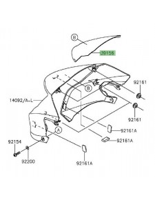 Mousse tête de fourche Kawasaki Er-6n (2012-2016) | Réf. 391560844