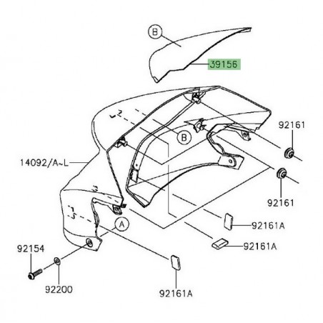 Mousse tête de fourche Kawasaki Er-6n (2012-2016) | Réf. 391560844