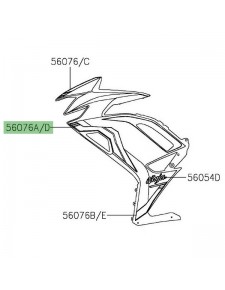 Autocollant décoratif central flanc de carénage Kawasaki Ninja 650 (2020-2021) | Moto Shop 35