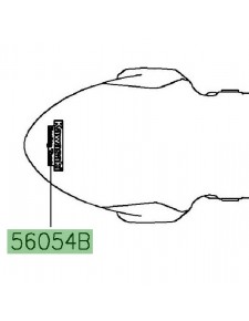 Autocollant "Kawasaki Racing Team" garde-boue avant Kawasaki Ninja 650 KRT (2020-2021) | Réf. 560542607 - 560542816