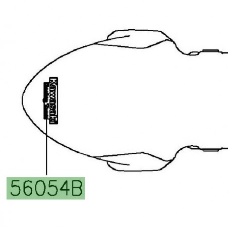 Autocollant "Kawasaki Racing Team" garde-boue avant Kawasaki Ninja 650 KRT (2020-2021) | Réf. 560542607 - 560542816