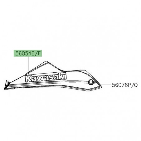 Autocollant "Kawasaki" bas de carénage Kawasaki Ninja 650 KRT (2021) | Réf. 560542817 - 560542828
