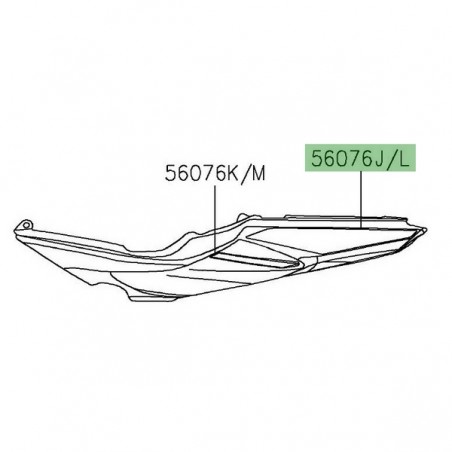 Autocollant décoratif coque arrière Kawasaki Ninja 650 KRT (2021) |Réf. 560761703 - 560761705