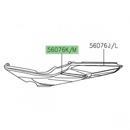 Liserè décoratif coque arrière Kawasaki Ninja 650 KRT (2021) | Réf. 560761704 - 560761706