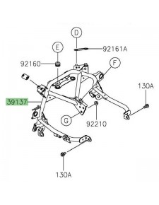 Support tête de fourche "araignée" Kawasaki Ninja 650 (2020-2021) | Réf. 391370697