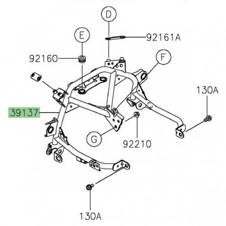 Support tête de fourche "araignée" Kawasaki Ninja 650 (2020-2021) | Réf. 391370697