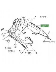 Entourage de compteur Kawasaki Ninja 650 (2020-2021) | Réf. 550280721