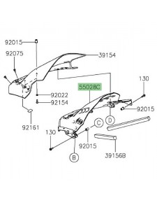 Casquette de compteur Kawasaki Ninja 650 (2020-2021) |Réf. 550280714