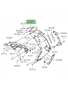 Flanc de carénage droit Kawasaki Ninja 650 (2020-2021) | Moto Shop 35