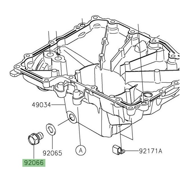 Bouchon de vidange 12x15 Kawasaki 920660079 | Moto Shop 35