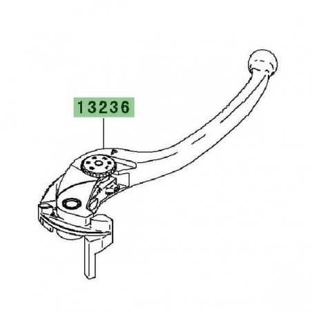 Levier de frein avant d'origine Kawasaki 132360139 | Moto Shop 35