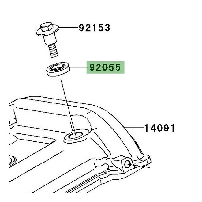 Joint de vis cache culbuteur Kawasaki 920551352