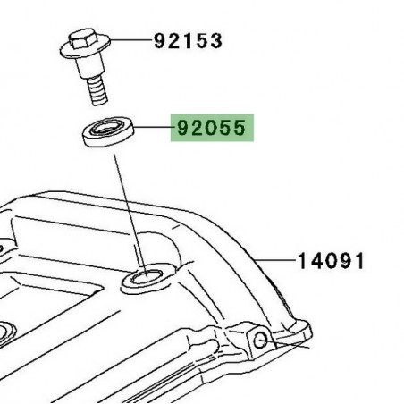Joint de vis cache culbuteur Kawasaki 920551352 | Moto Shop 35
