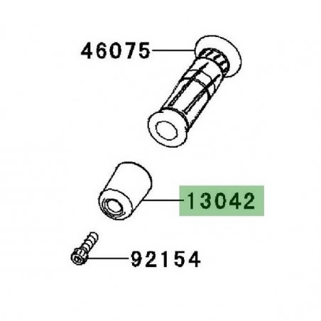 Embout de guidon Kawasaki 130425007 | Moto Shop 35
