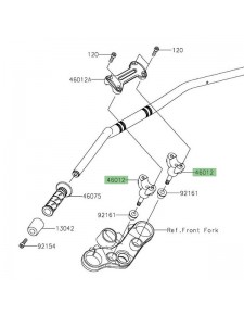 Pontet de guidon Kawasaki Z900RS (2018-2021) | Réf. 46012038118R