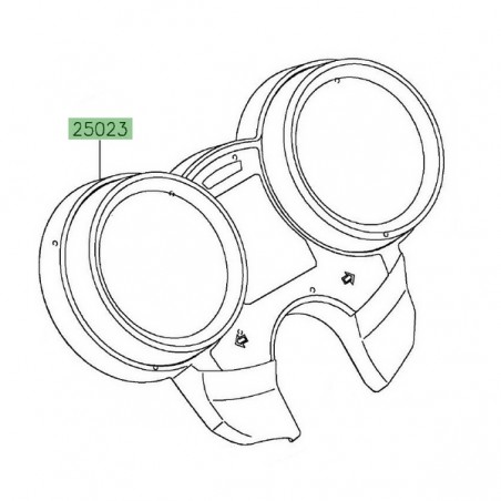 Dessus de compteur Kawasaki Z900RS (2019-2021) | Réf. 250230144