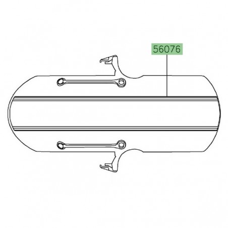 Autocollant décoratif garde-boue avant Kawasaki Z900RS gris (2020) | Réf. 560760460