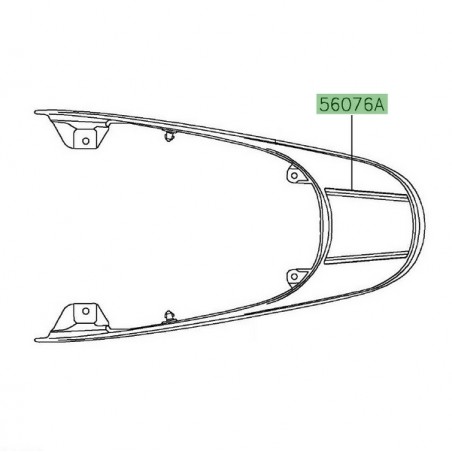 Autocollant décoratif coque arrière Kawasaki Z900RS gris (2020) | Réf. 560760461