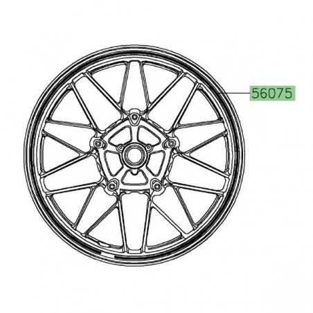 Liseré de jante Kawasaki Z900RS gris (2020) | Réf. 560751055