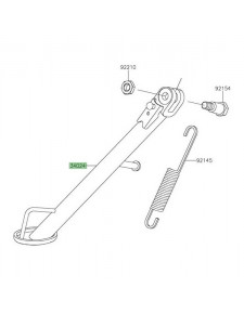 Béquille latérale d'origine Kawasaki 340240138 | Moto Shop 35