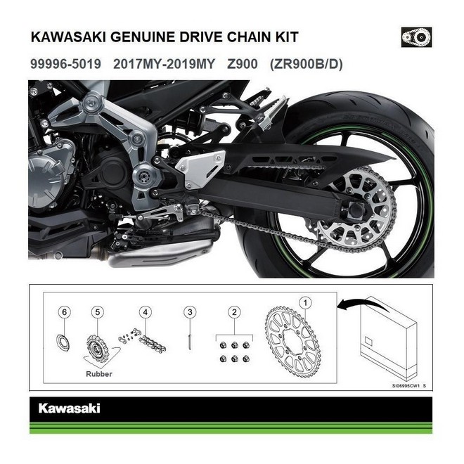 Kit Chaîne d'origine Kawasaki Z900 (2017-2024) | Réf. 999965019