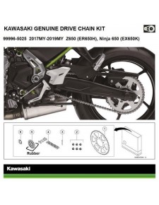 Kit Chaîne d'origine Kawasaki Z650 et Ninja 650 (2017-2019) | Réf. 999965025