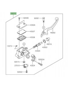 Maître cylindre de frein avant Kawasaki 430150712 | Moto Shop 35