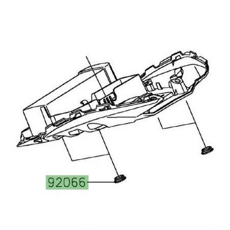 Cabochon plastique Kawasaki 920660096 | Moto Shop 35